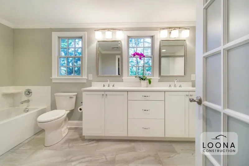 Classic white bathroom, San Mateo