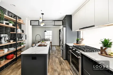 Black kitchen remodel in San Mateo, photo 2