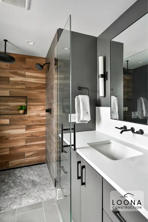 Minimalist bathroom remodel in Palo Alto, photo 1