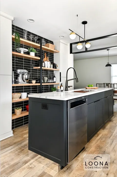 Black kitchen remodel in San Mateo, photo 4