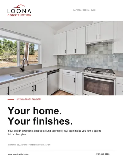 Cover of the Loona Interior Design Packages guide