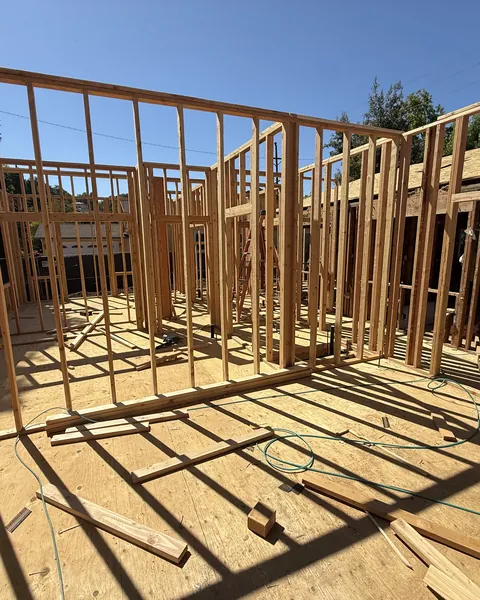 ADU framing on site