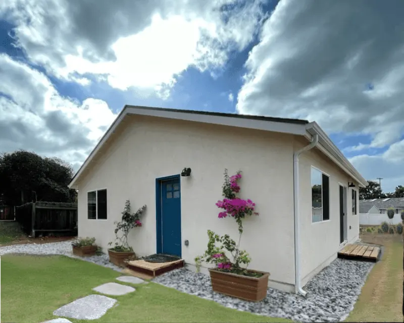 2-bedroom ADU with blue door, Pleasanton